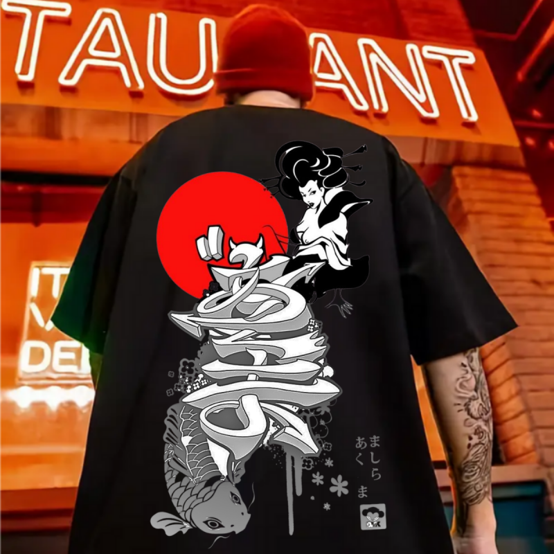 Oversize Baskılı Erkek T-shirt