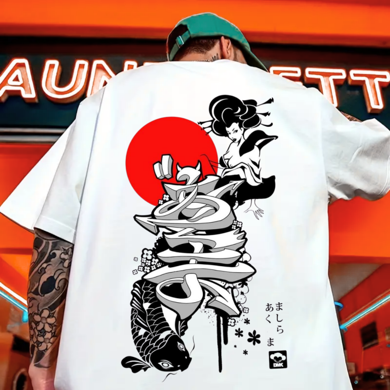 Oversize Baskılı Erkek T-shirt