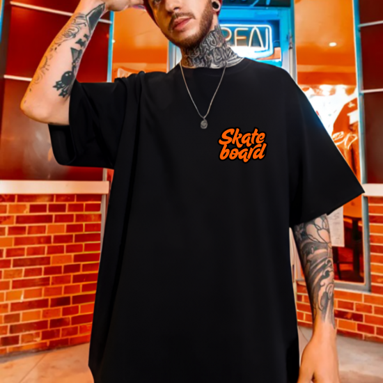 Baskılı Erkek Oversize Tişört Baskılı Erkek Oversize Tişört