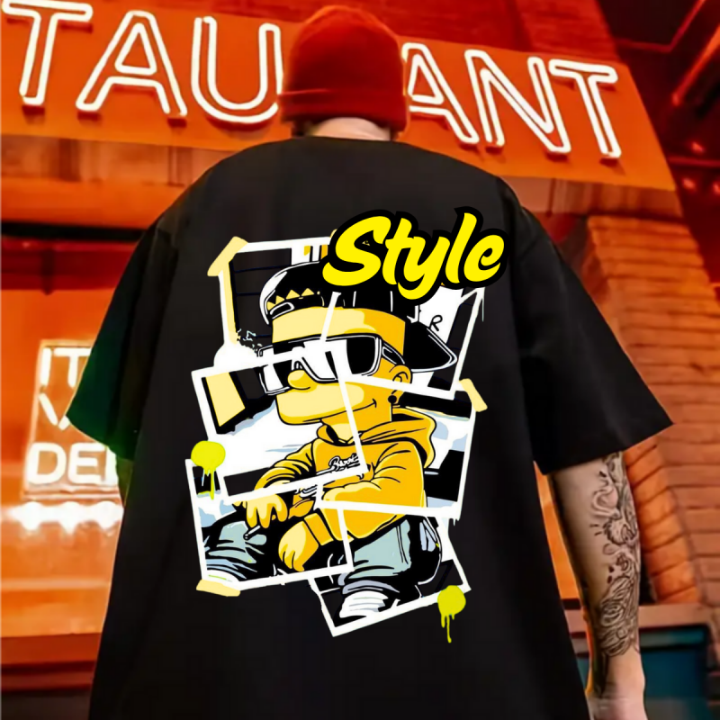 Style Baskılı Erkek Tişört