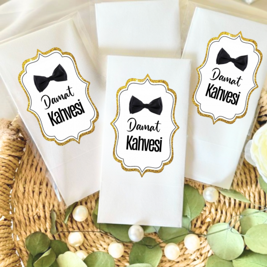 Damat kahvesi baskılı Peçete 5'li Damat kahvesi baskılı Peçete 5'li