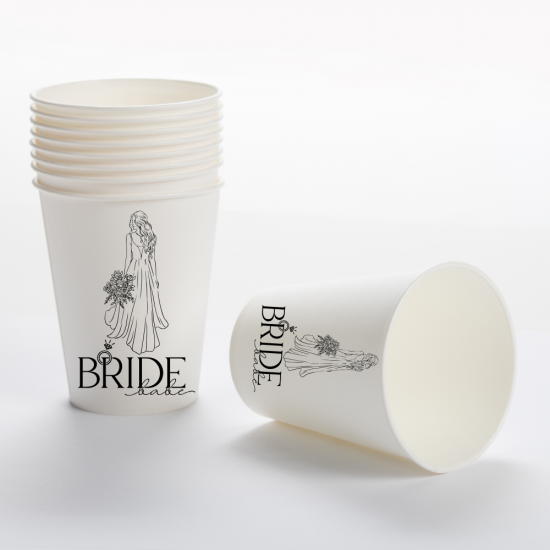 Kişiye Özel Bride Babe Baskılı Karton Bardak Beyaz Kişiye Özel Bride Babe Baskılı Karton Bardak Beyaz