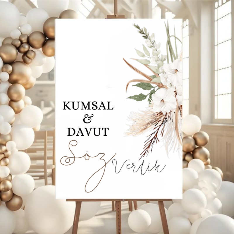 Kişiye Özel Düğün Karşılama Panosu
