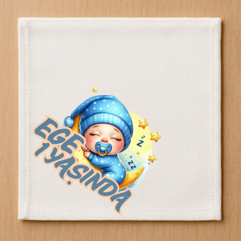 Lüks Baskılı Kare Masa Mendili - 29x29 cm