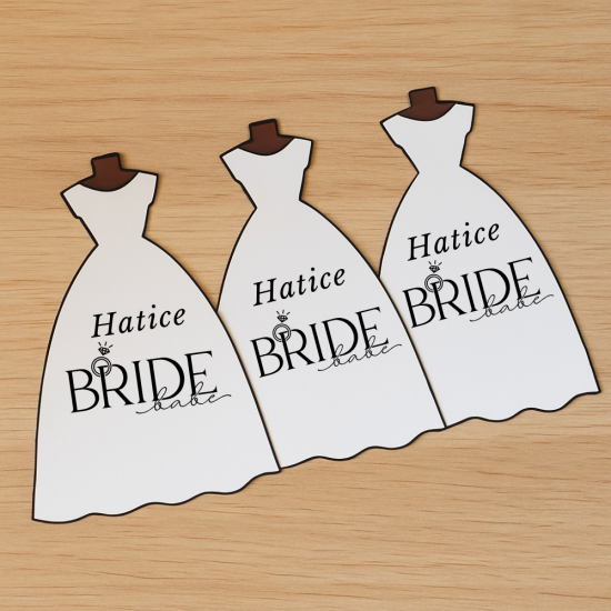 Gelinlik Tarzında Kesilmiş Bride Kartı Gelinlik Tarzında Kesilmiş Bride Kartı