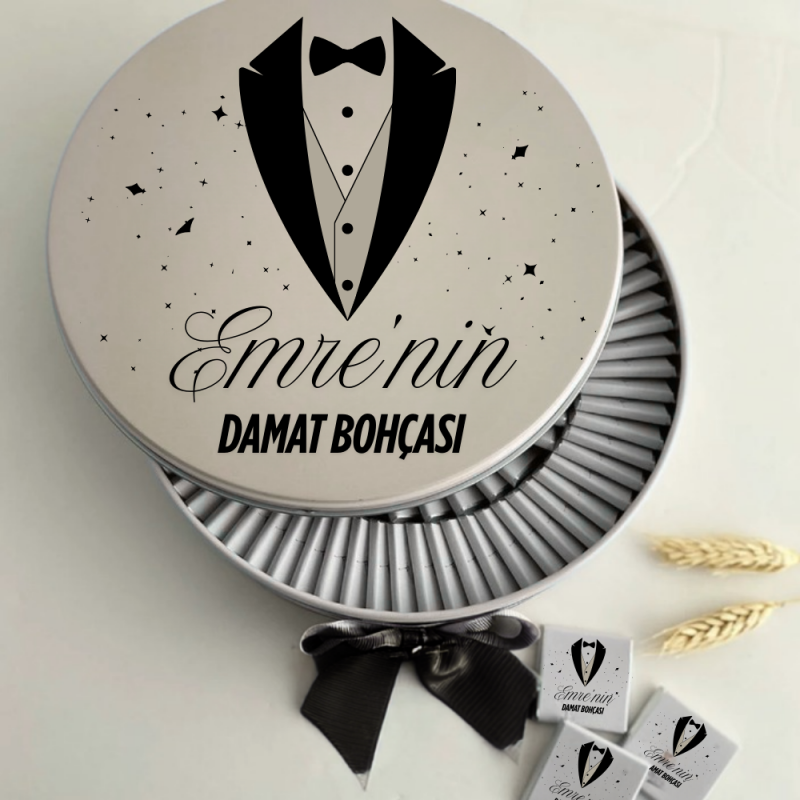 Kişiye Özel İsimli Damat Bohçası Çikolatası