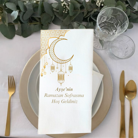 Kişiye Özel Ramazan Bayramı temalı peçete 20'li Kişiye Özel Ramazan Bayramı temalı peçete 20'li