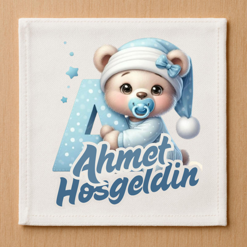 Lüks Baskılı Kare Masa Mendili - 29x29 cm