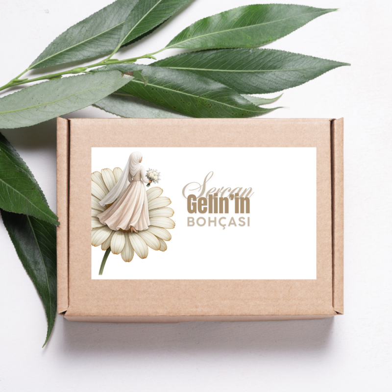 Kişiye Özel Gelin Damat Bohçası Stickerları A4 Boyutlu