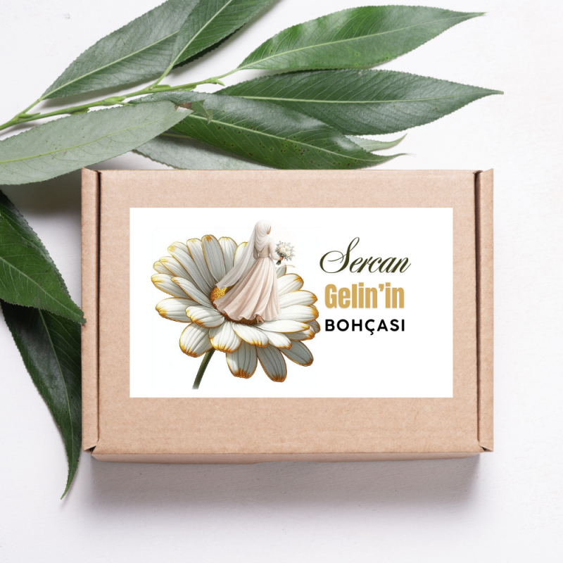 Kişiye Özel Gelin Damat Bohçası Stickerları A4 Boyutlu