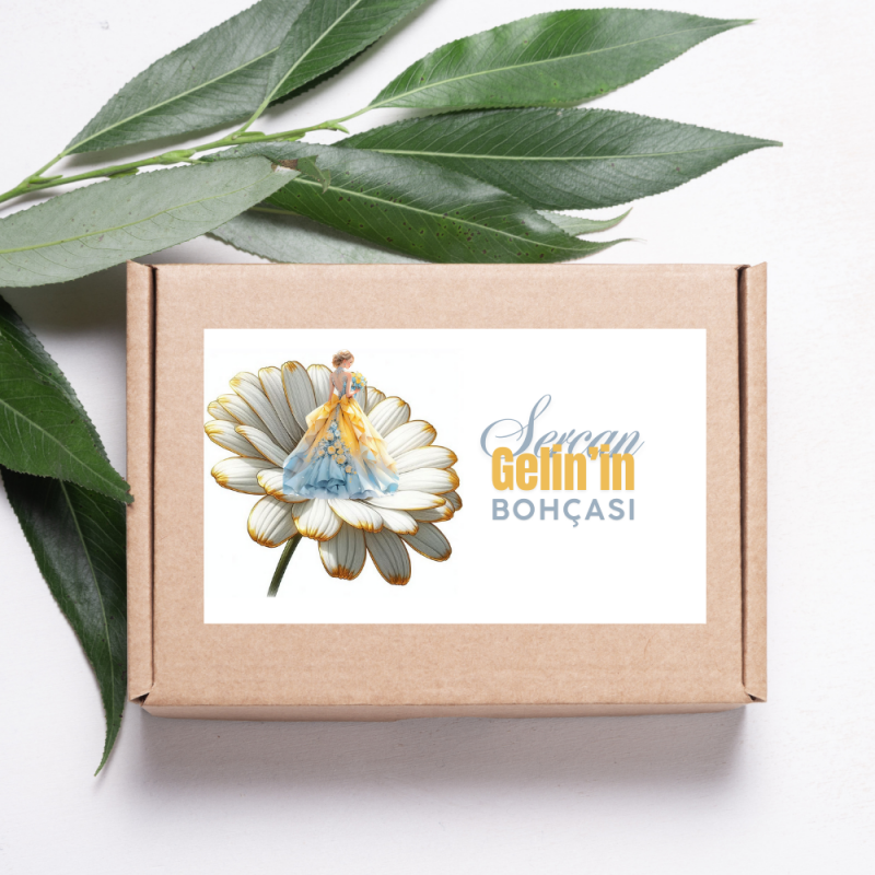 Kişiye Özel Gelin Damat Bohçası Stickerları A4 Boyutlu