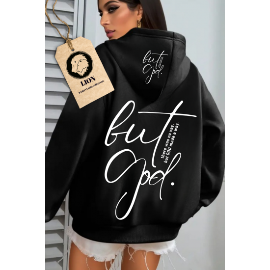 3 İplik Kapüşonlu kadın sweatshirt siyah 3 İplik Kapüşonlu kadın sweatshirt siyah