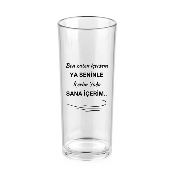 Anlamlı sözler baskılı rakı bardağı Anlamlı sözler baskılı rakı bardağı