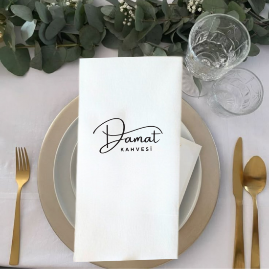 Damat kahvesi baskılı Peçete 5 Adet Damat kahvesi baskılı Peçete 5 Adet