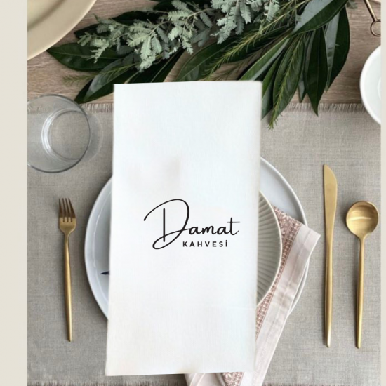 Damat kahvesi baskılı Peçete 5 Adet Damat kahvesi baskılı Peçete 5 Adet