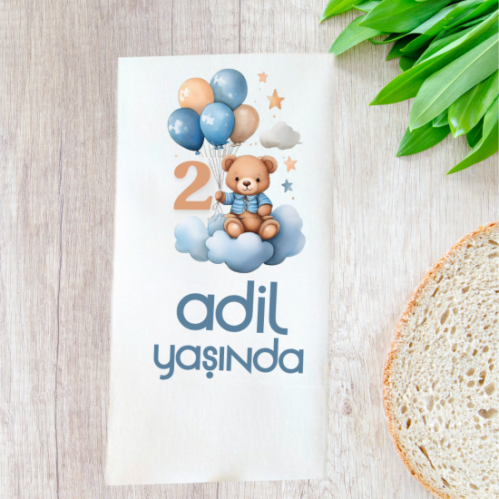 Ayıcık Baskılı Doğum günü peçetesi 20 adet Ayıcık Baskılı Doğum günü peçetesi 20 adet