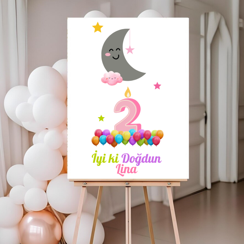 Doğum Günü Temalı Karşılama Panosu