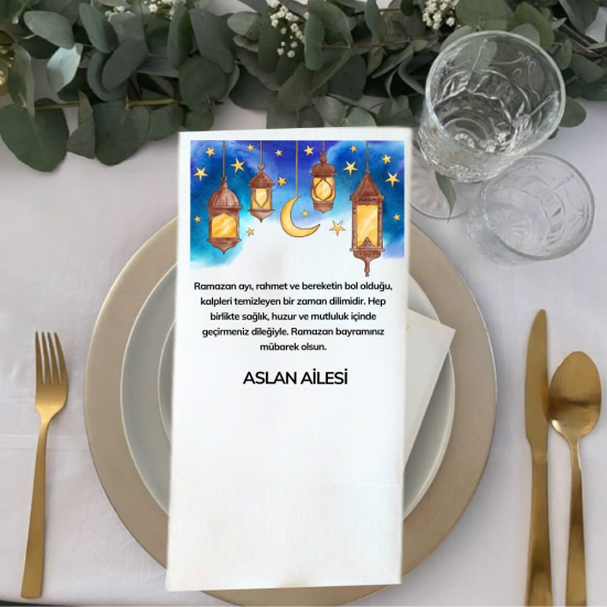 Kişiye Özel bayram temalı peçete 20'li