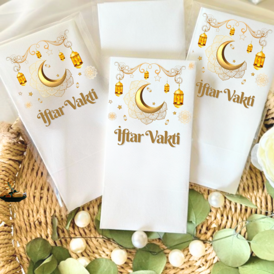 Kişiye Özel iftar temalı baskılı peçete 20 Adet