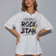 Rock baskılı kadın t-shirt Rock baskılı kadın t-shirt