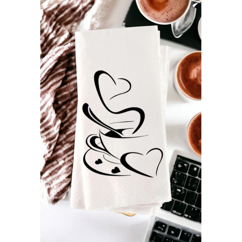Kişiye Özel Coffee Baskılı Sunum Peçetesi 20’li
