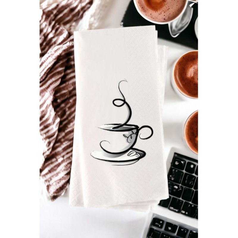 Kişiye Özel Coffee Baskılı Sunum Peçetesi 20’li