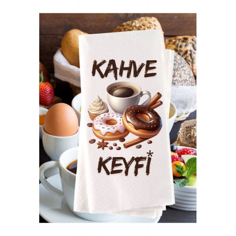 Kahve Keyfi Baskılı Peçete 20 Adet