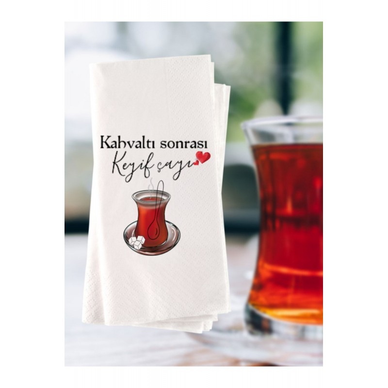 Çay Temalı Esprili Yazı Baskılı Konuşan Peçete 20 Adet 0018