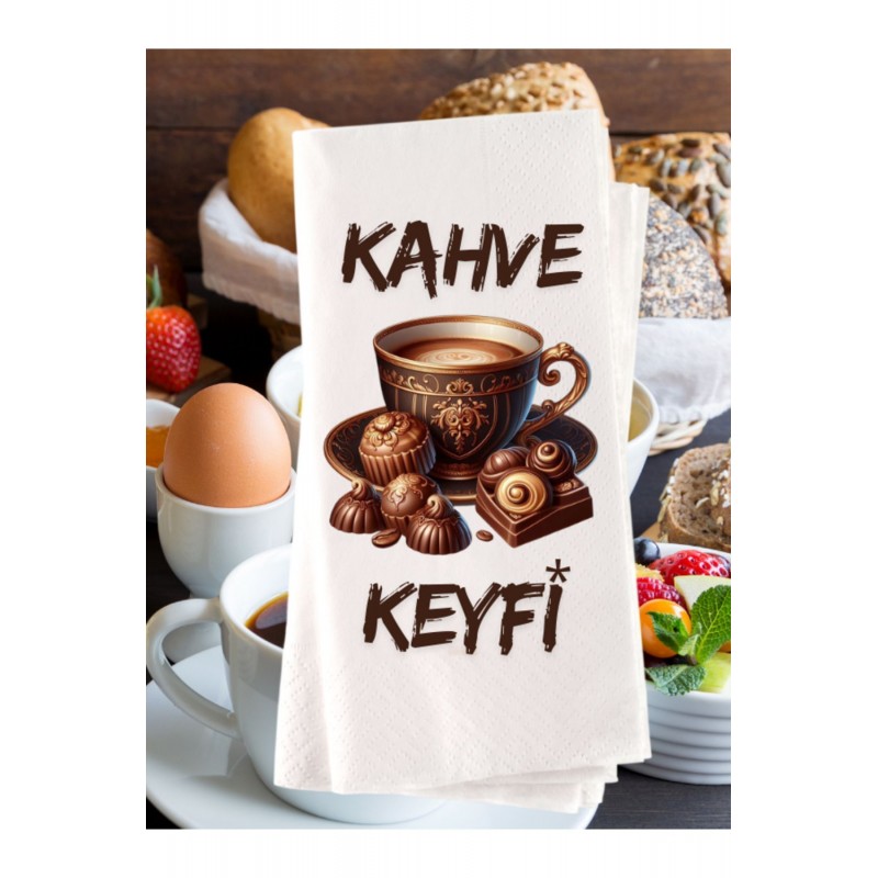 Kahve Keyfi Baskılı Peçete 20 Adet