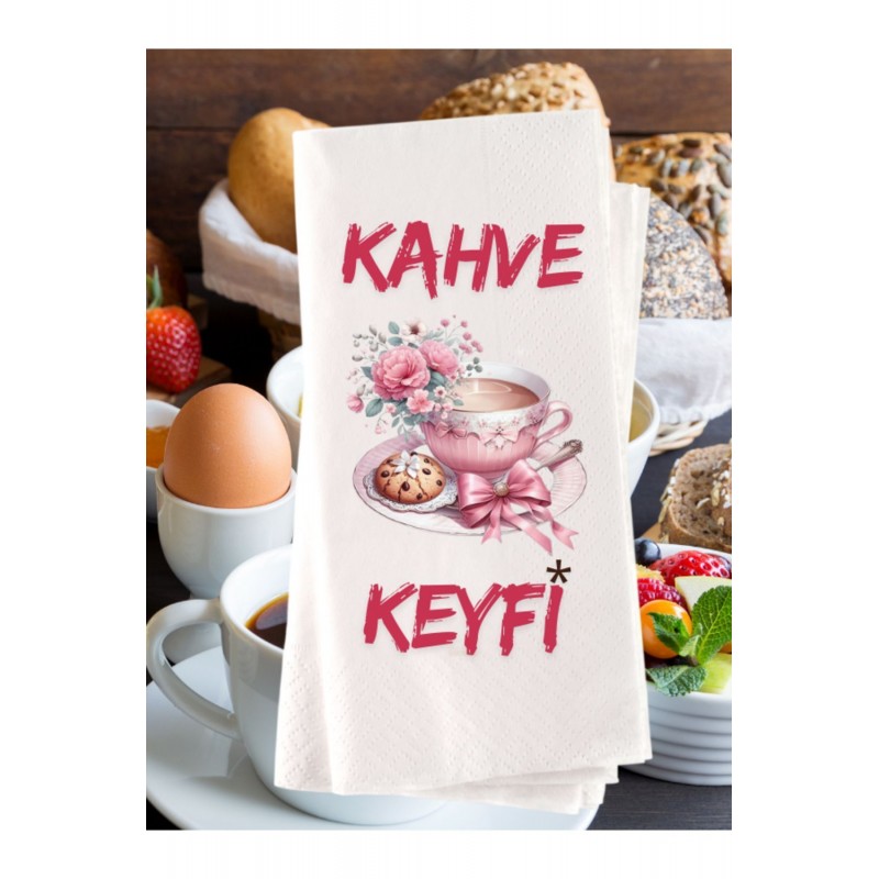Kahve Keyfi Baskılı Peçete 20 Adet