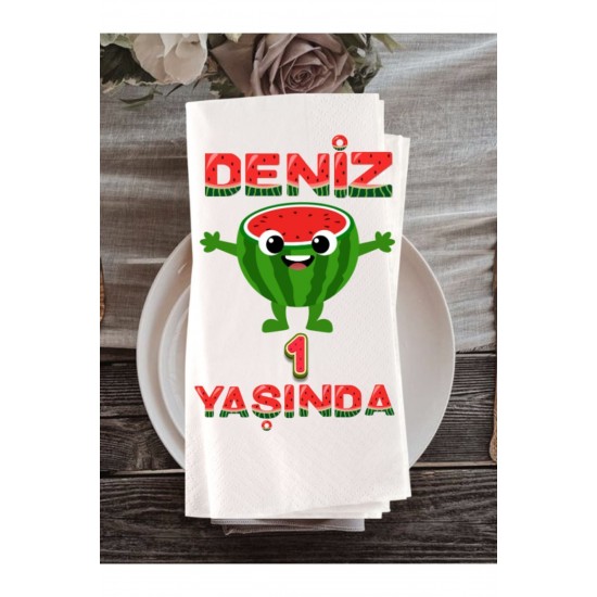 Karpuz baskılı doğum günü peçete Karpuz baskılı doğum günü peçete
