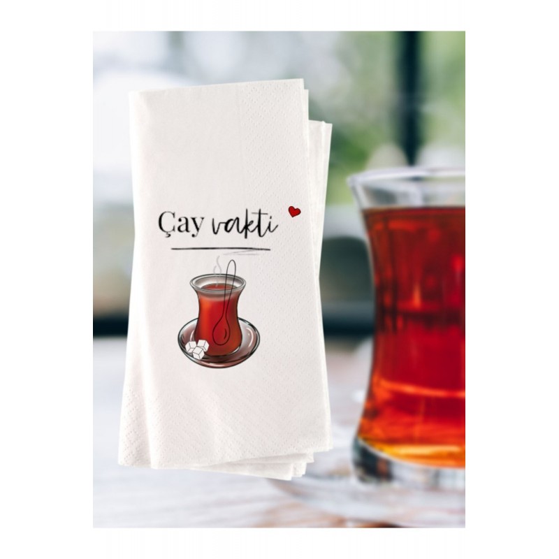 Çay Temalı Esprili Yazı Baskılı Konuşan Peçete 20 Adet 0017