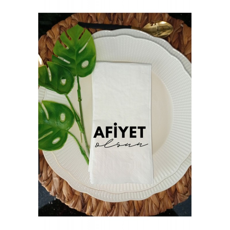 Afiyet Olsun Baskılı Sunum Peçete 20 Adet
