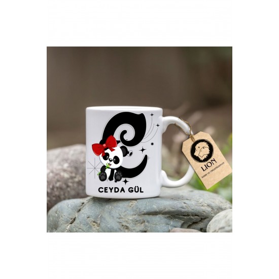 Panda harf baskılı kupa Panda harf baskılı kupa